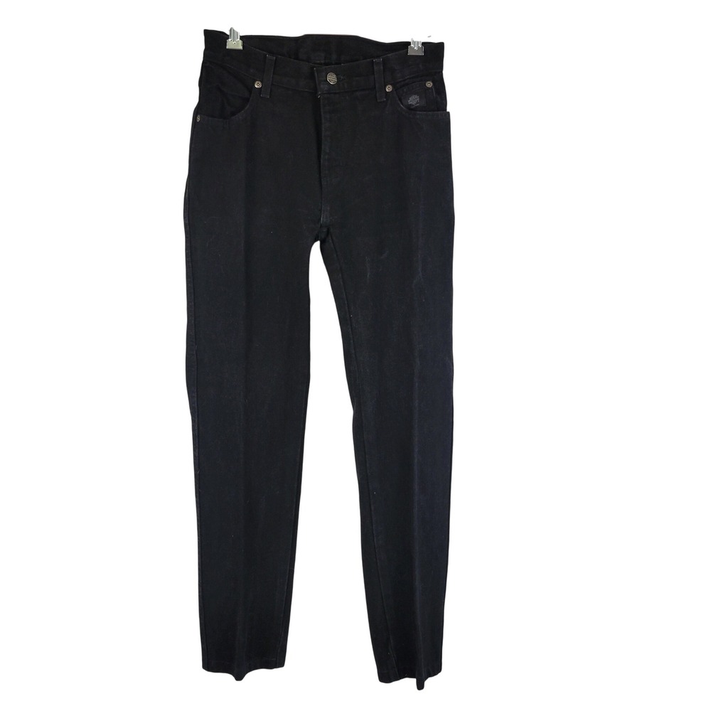 Vintage Harley Davidson Straight Leg Jeans Black Size 2 100% Cotton